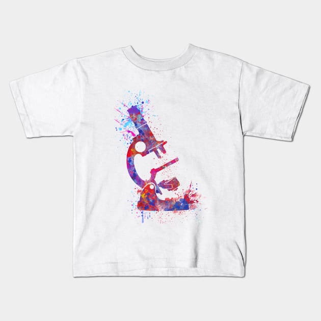 Microscope Kids T-Shirt by RosaliArt